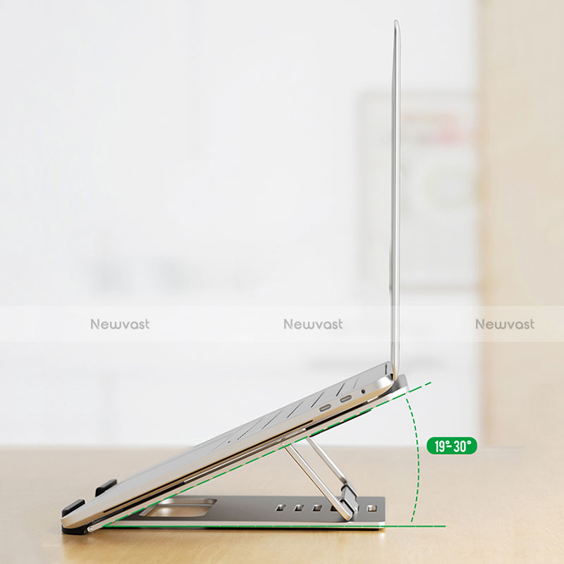 Universal Laptop Stand Notebook Holder K04 for Samsung Galaxy Book Flex 15.6 NP950QCG Silver