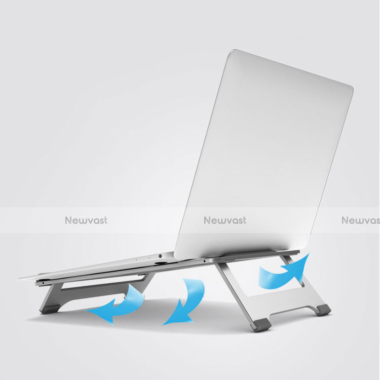 Universal Laptop Stand Notebook Holder K05 for Samsung Galaxy Book Flex 15.6 NP950QCG Silver