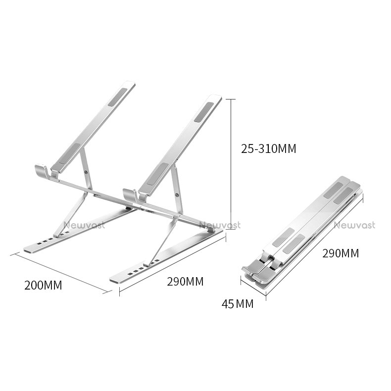Universal Laptop Stand Notebook Holder K09 for Huawei MateBook X Pro (2020) 13.9 Silver