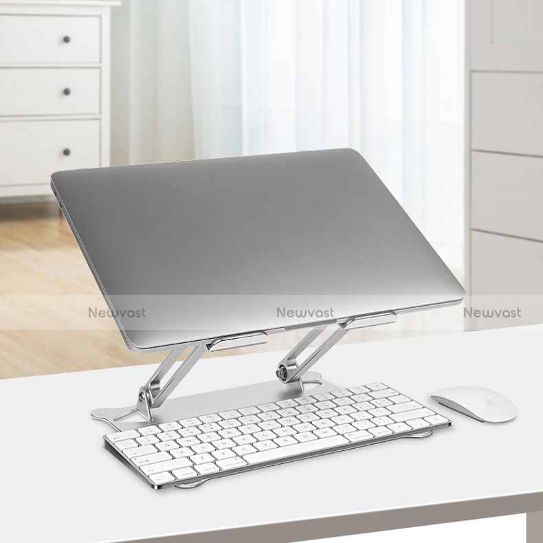 Universal Laptop Stand Notebook Holder K12 for Samsung Galaxy Book Flex 13.3 NP930QCG Silver