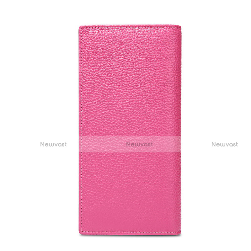 Universal Leather Wristlet Wallet Handbag Case Dancing Girl Hot Pink