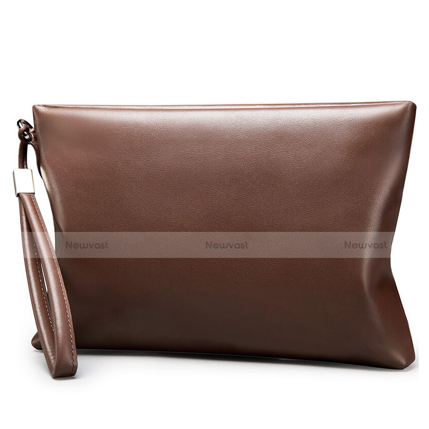Universal Leather Wristlet Wallet Handbag Case H01 Brown