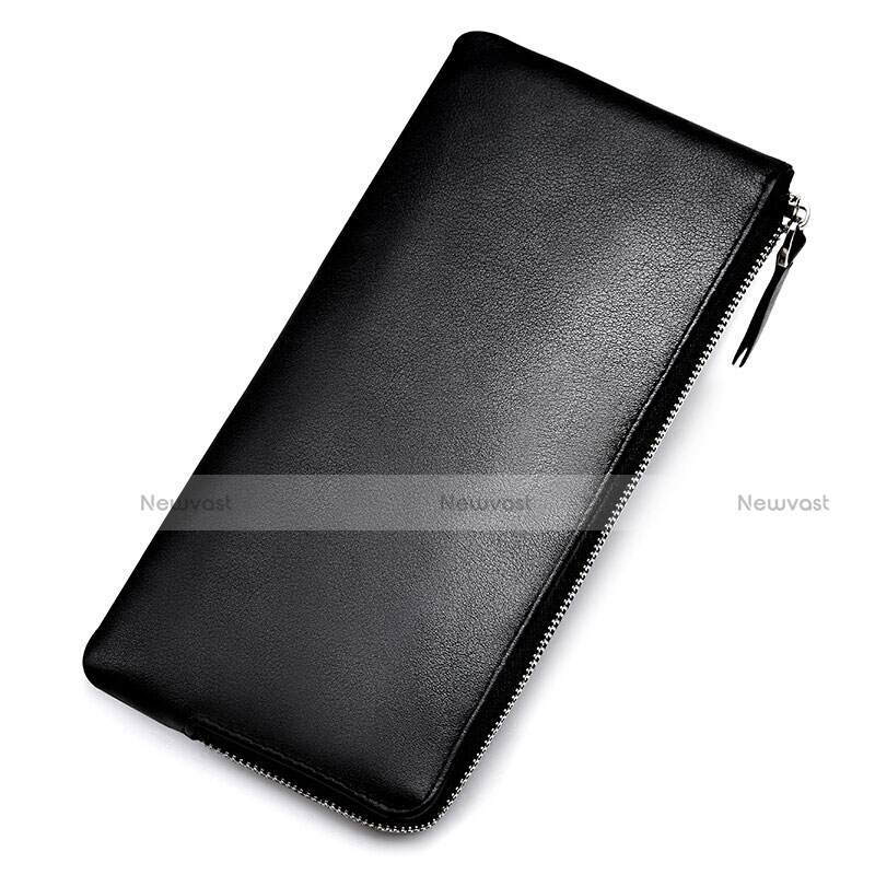 Universal Leather Wristlet Wallet Handbag Case H05 Black