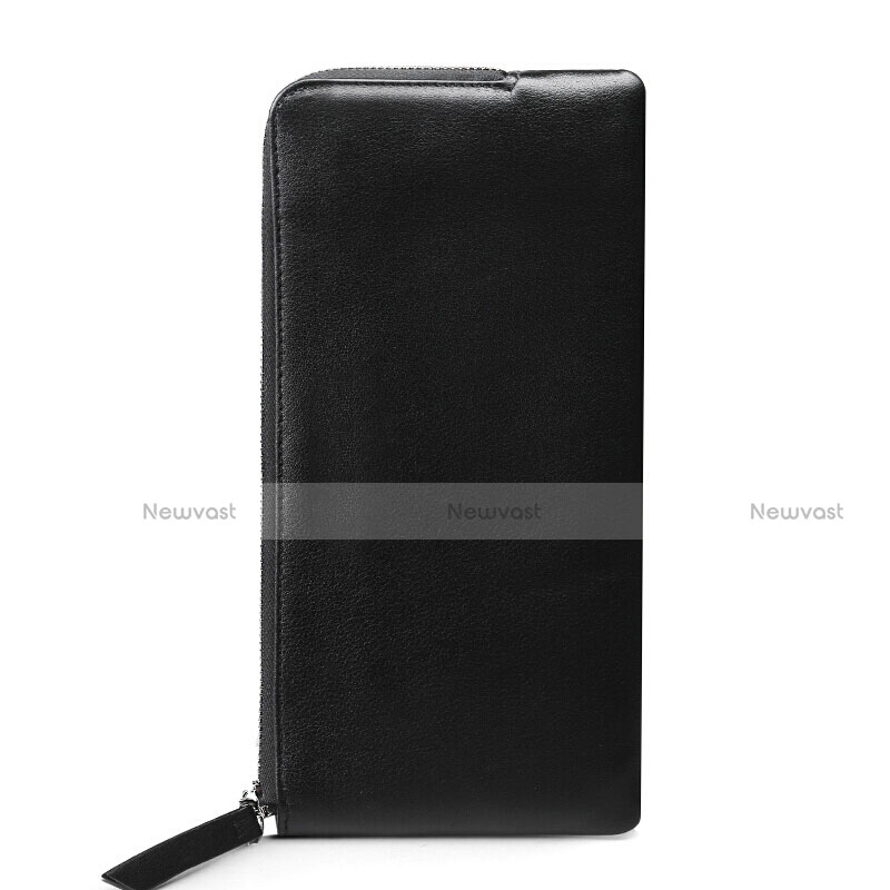 Universal Leather Wristlet Wallet Handbag Case H05 Black