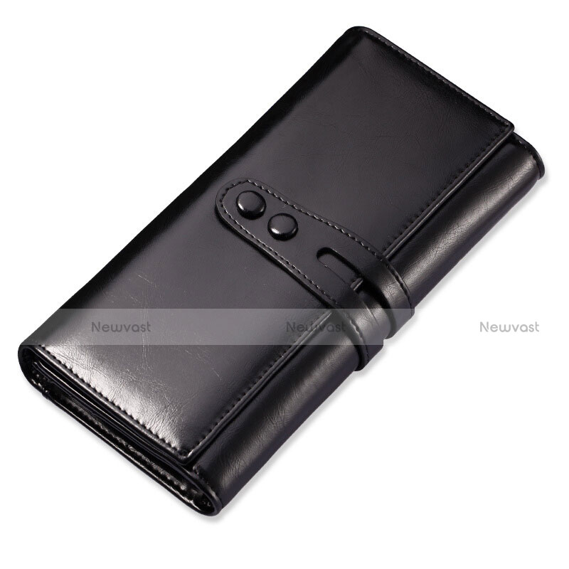 Universal Leather Wristlet Wallet Handbag Case H14 Black