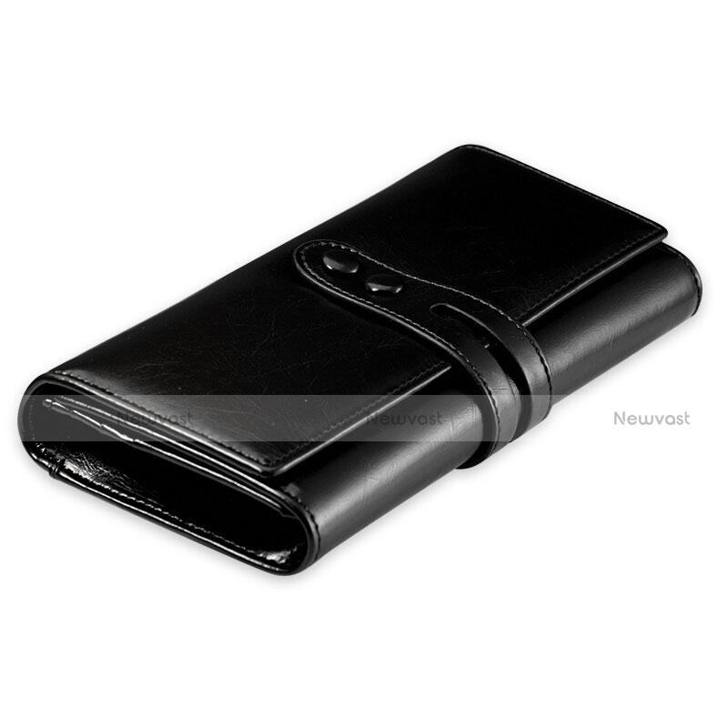 Universal Leather Wristlet Wallet Handbag Case H14 Black