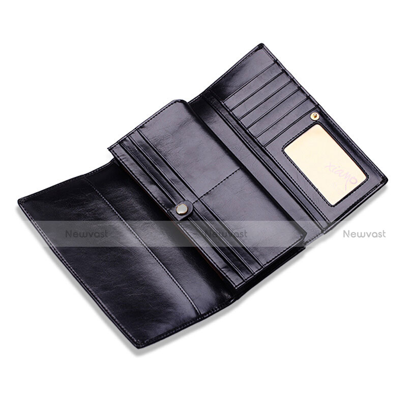 Universal Leather Wristlet Wallet Handbag Case H14 Black