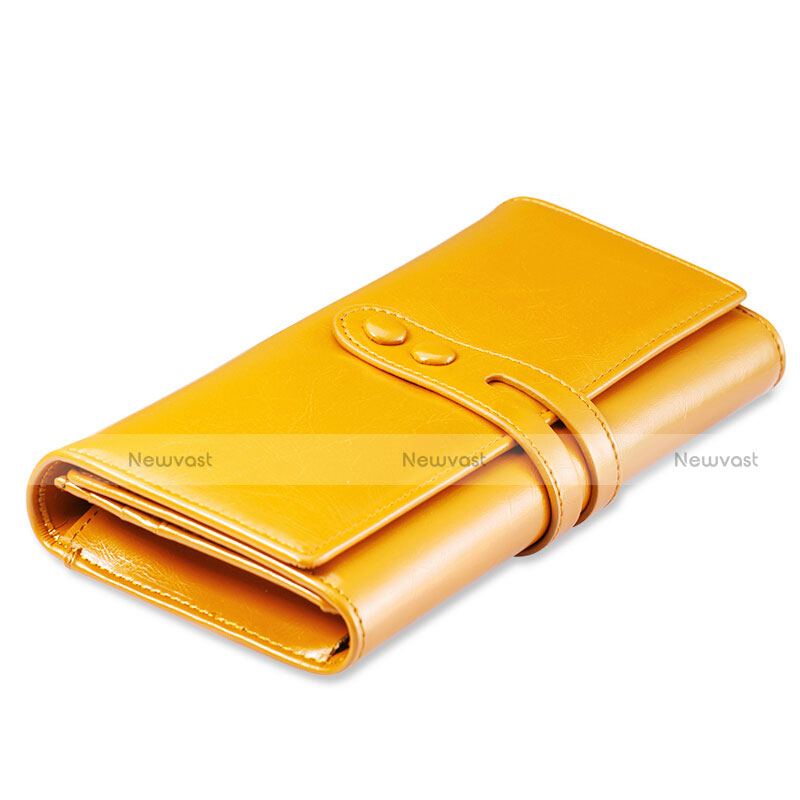 Universal Leather Wristlet Wallet Handbag Case H14 Gold