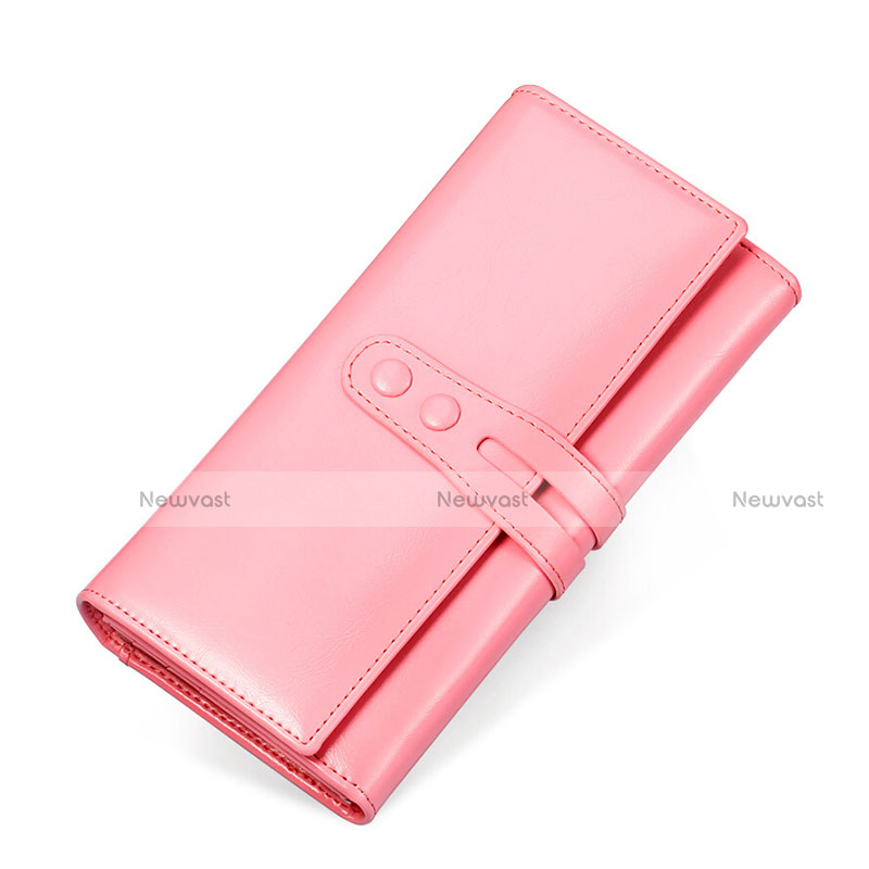 Universal Leather Wristlet Wallet Handbag Case H14 Pink