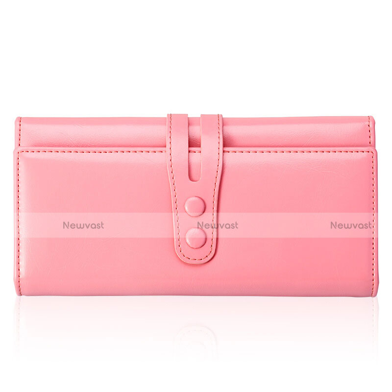 Universal Leather Wristlet Wallet Handbag Case H14 Pink