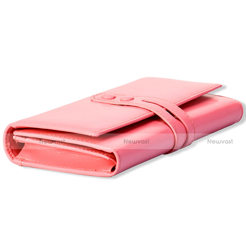 Universal Leather Wristlet Wallet Handbag Case H14 Pink