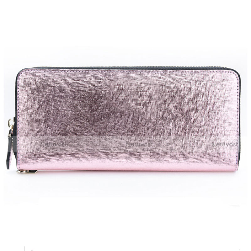 Universal Leather Wristlet Wallet Handbag Case H22 Pink