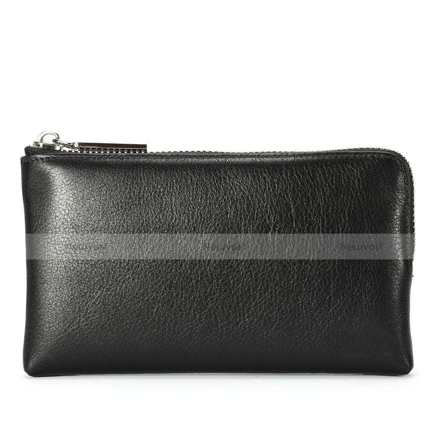 Universal Leather Wristlet Wallet Handbag Case H27 Black