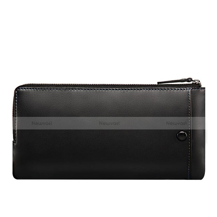 Universal Leather Wristlet Wallet Handbag Case H29 Black