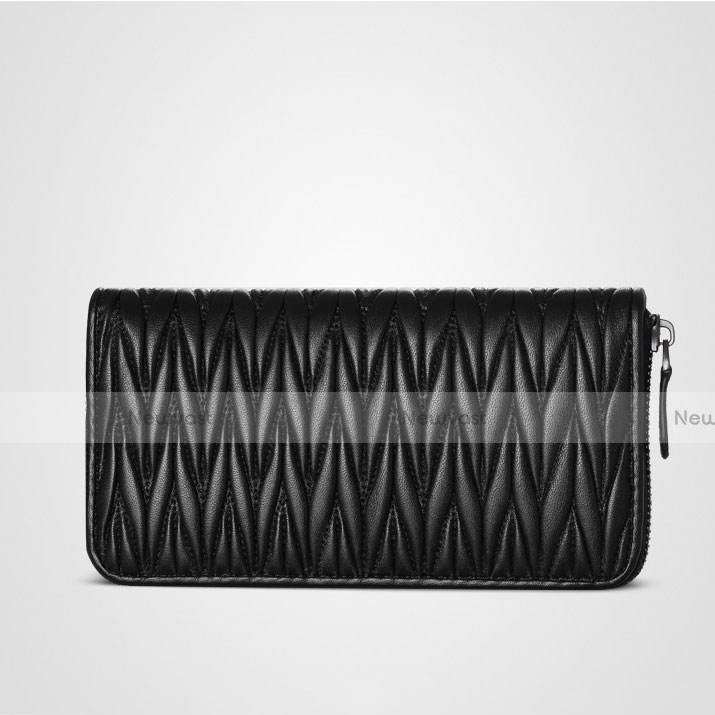 Universal Leather Wristlet Wallet Handbag Case H35 Black
