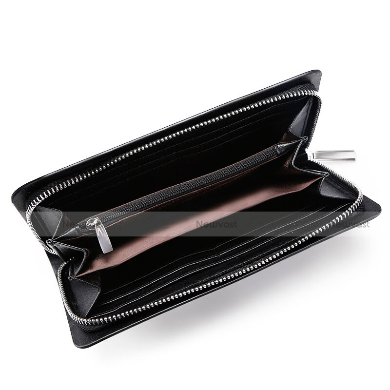 Universal Leather Wristlet Wallet Handbag Case H39 Black