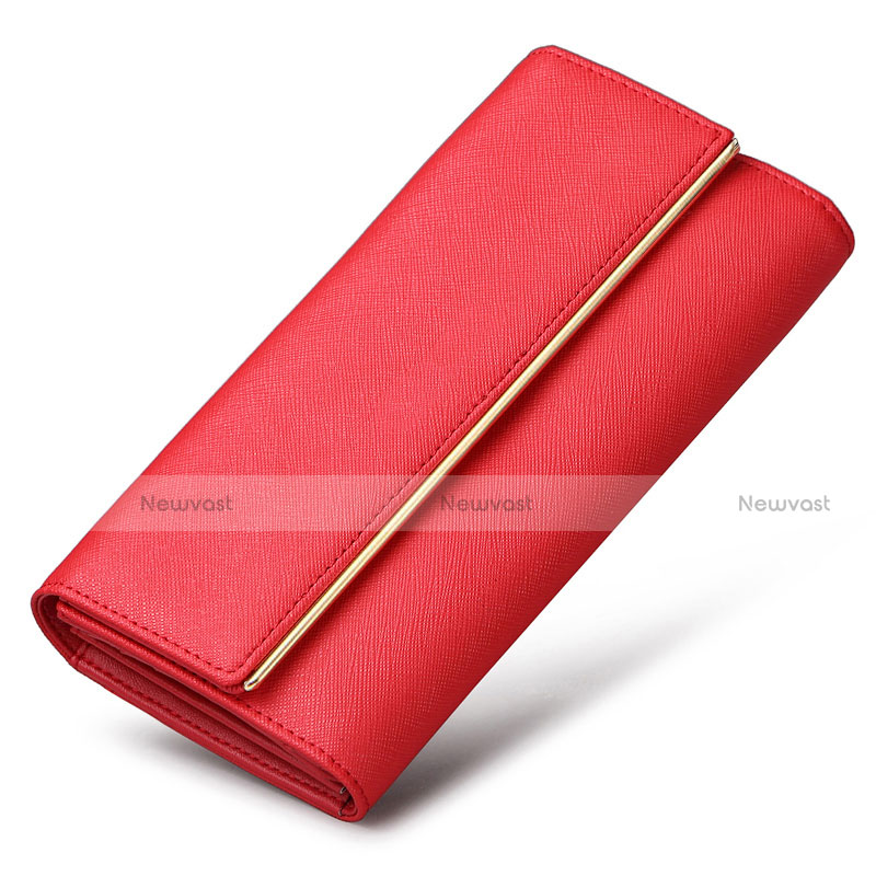 Universal Leather Wristlet Wallet Handbag Case K01 Red