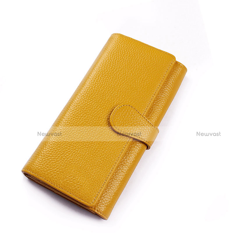 Universal Leather Wristlet Wallet Handbag Case K02 Yellow