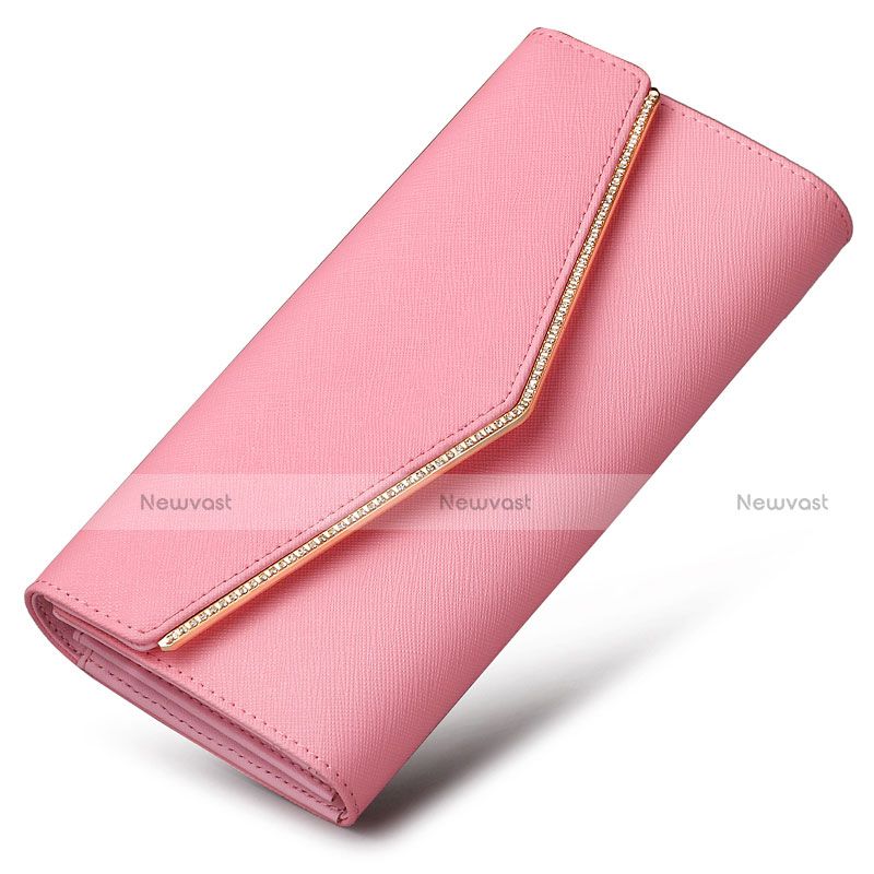 Universal Leather Wristlet Wallet Handbag Case K03 Pink