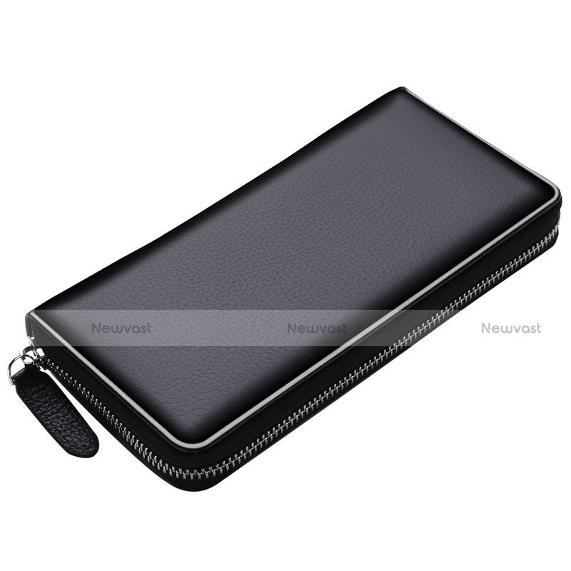 Universal Leather Wristlet Wallet Handbag Case K05 Black