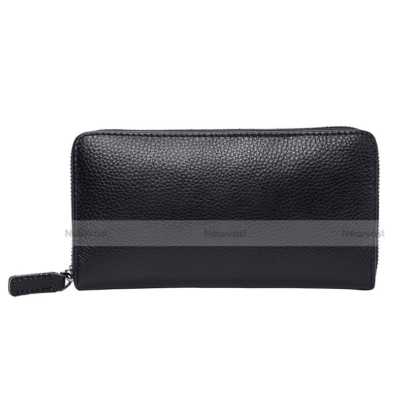 Universal Leather Wristlet Wallet Handbag Case K07 Black