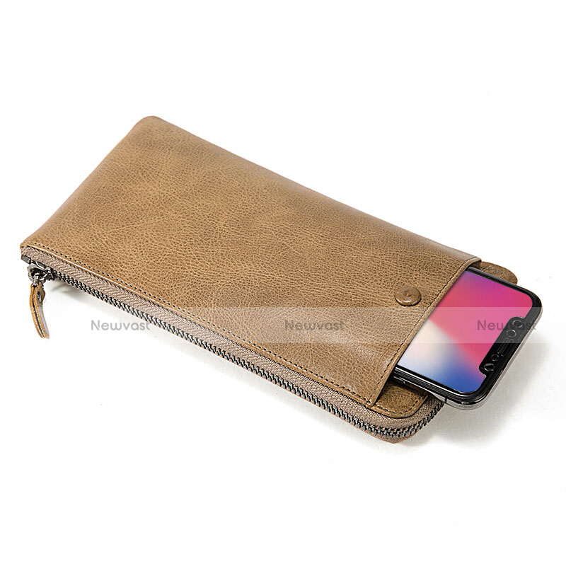 Universal Leather Wristlet Wallet Handbag Case K17