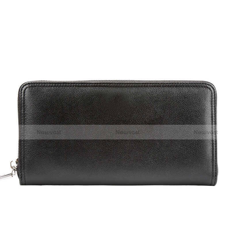 Universal Leather Wristlet Wallet Pouch Case H12 Black