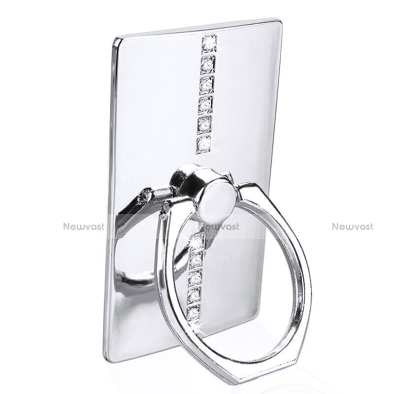 Universal Mobile Phone Finger Ring Stand Holder R10 Silver