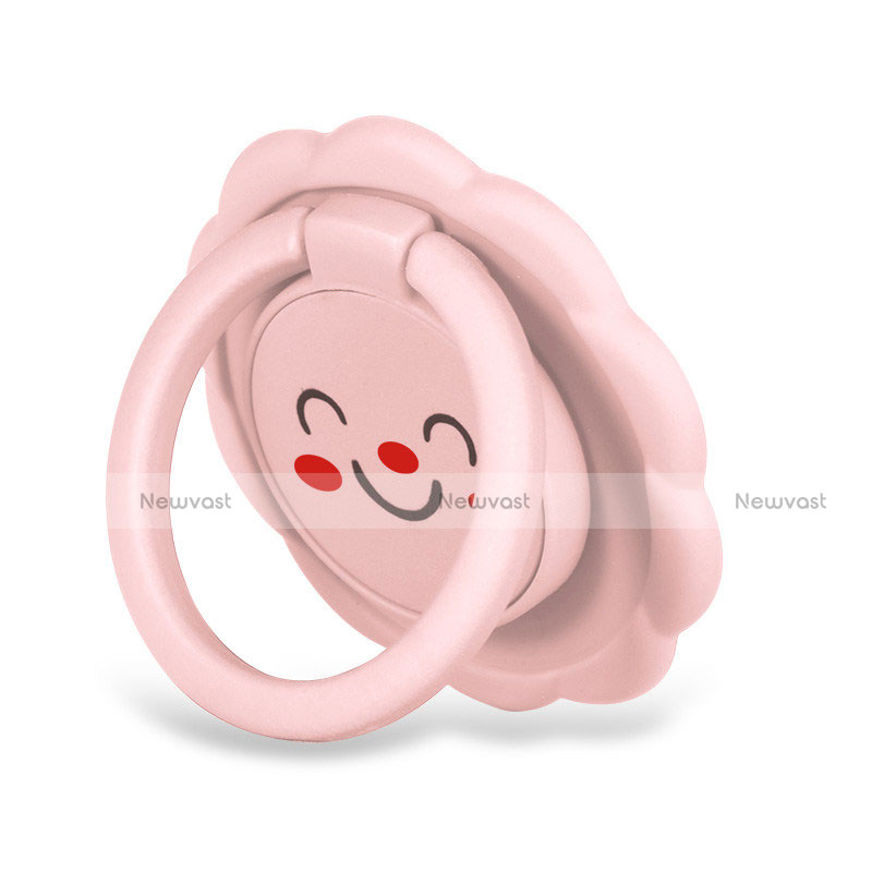 Universal Mobile Phone Magnetic Finger Ring Stand Holder H17 Pink