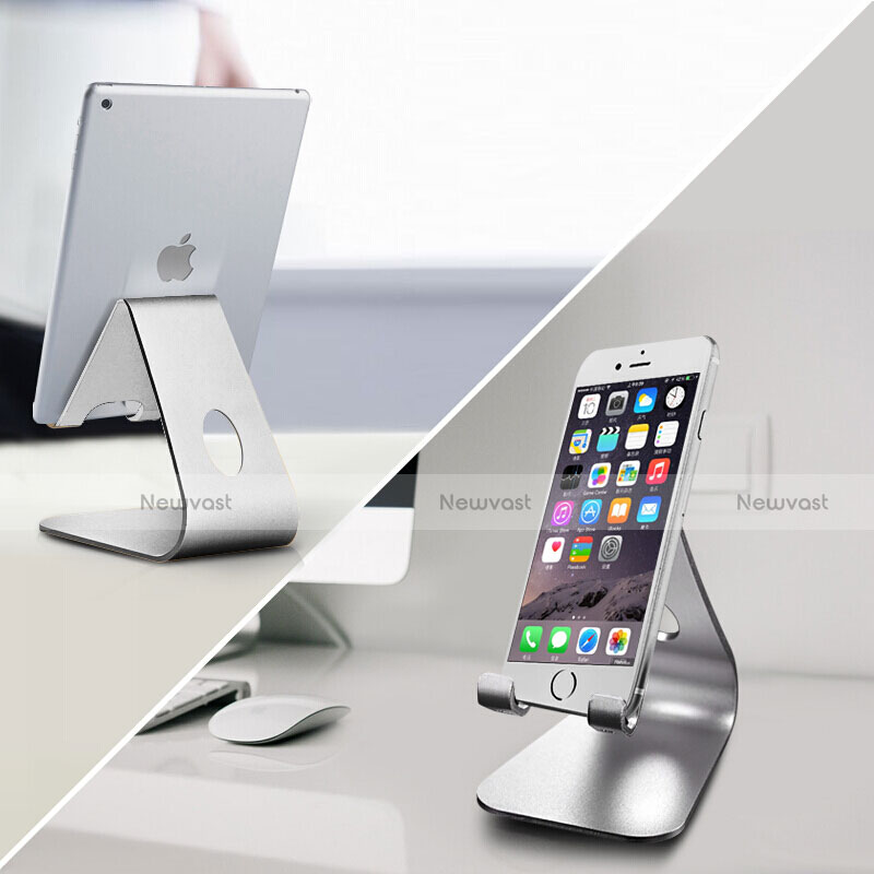 Universal Mobile Phone Stand Smartphone Holder for Desk Silver