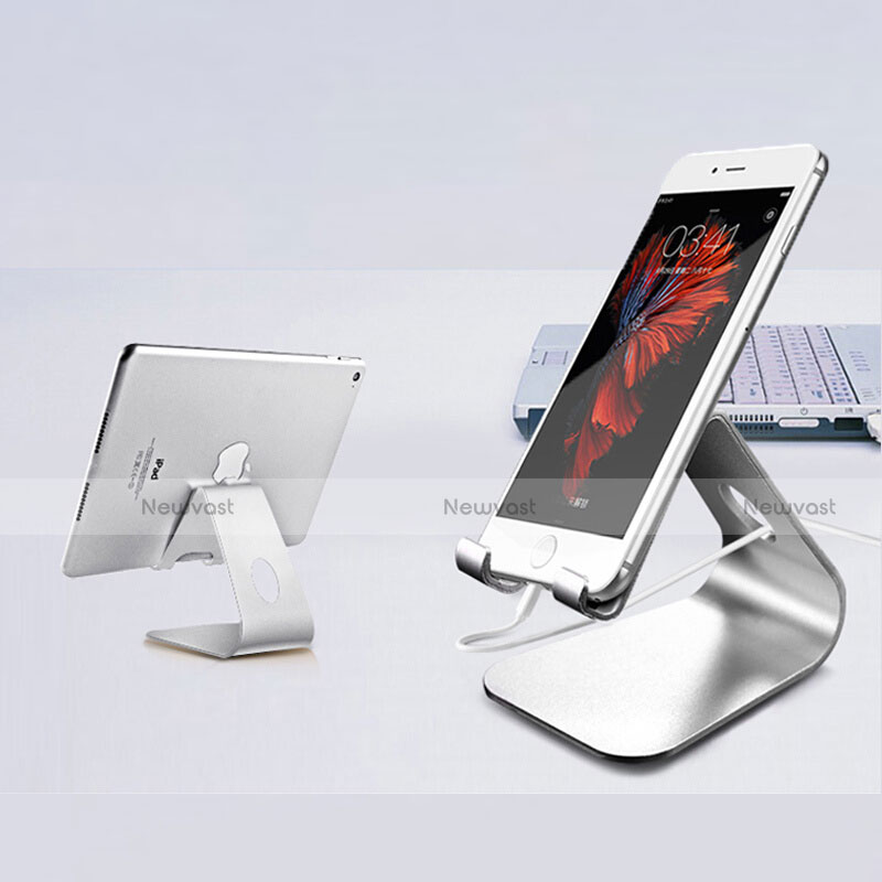 Universal Mobile Phone Stand Smartphone Holder for Desk Silver