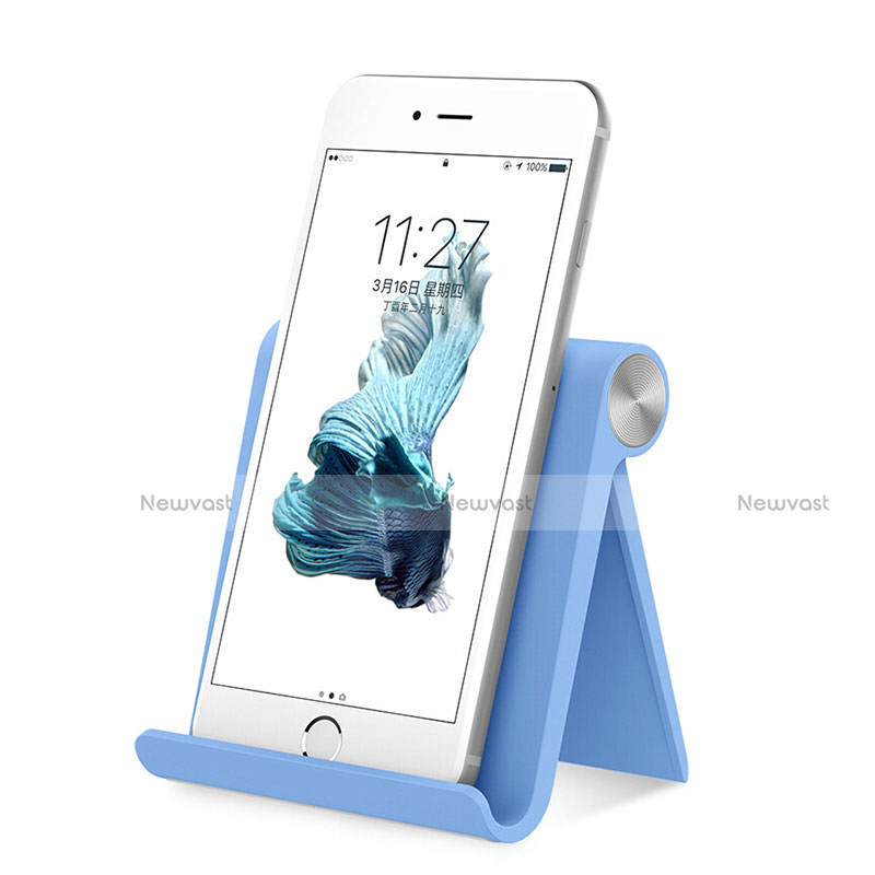 Universal Mobile Phone Stand Smartphone Holder for Desk Sky Blue