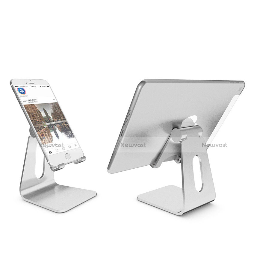 Universal Mobile Phone Stand Smartphone Holder for Desk T06 Silver