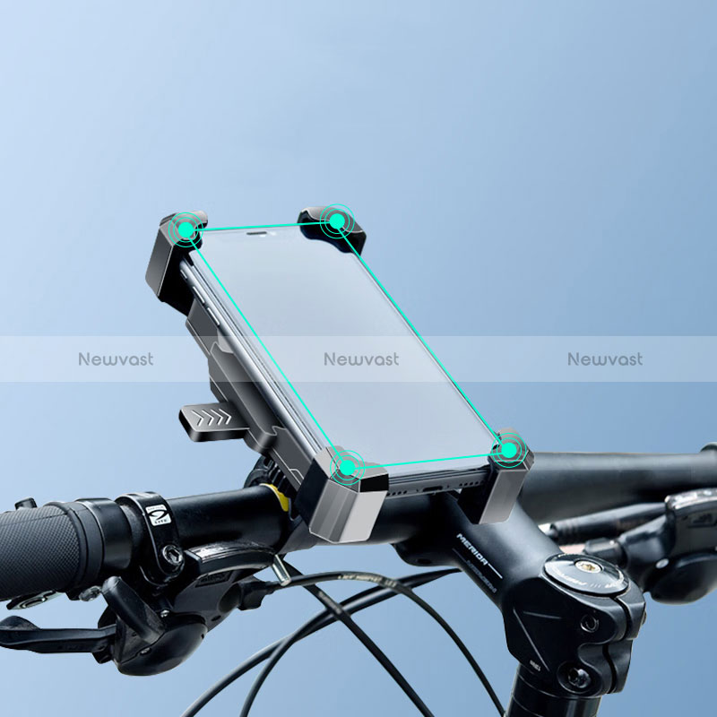 Universal Motorcycle Phone Mount Bicycle Clip Holder Bike U Smartphone Surpport H02 Black