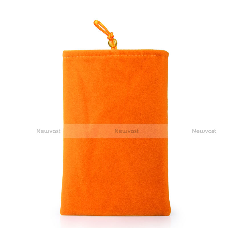 Universal Sleeve Velvet Bag Case Pocket Orange