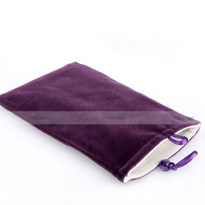 Universal Sleeve Velvet Bag Case Pocket Purple