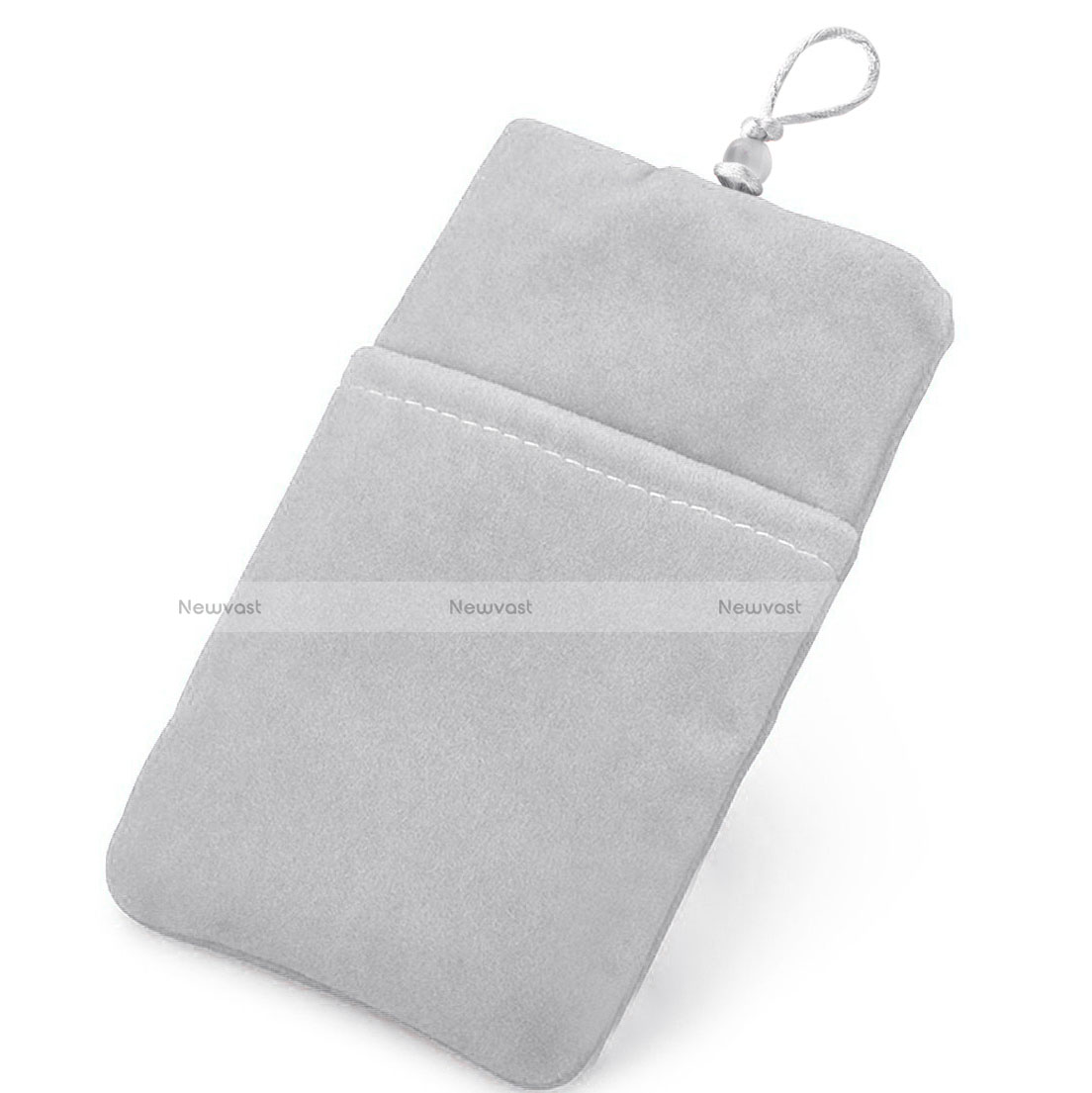 Universal Sleeve Velvet Bag Pouch Tow Pocket Silver