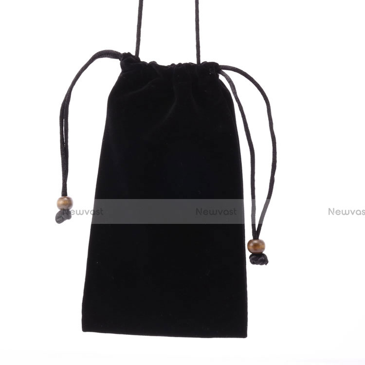 Universal Sleeve Velvet Bag Slip Case Black