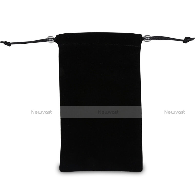 Universal Sleeve Velvet Bag Slip Case Tow Pocket Black