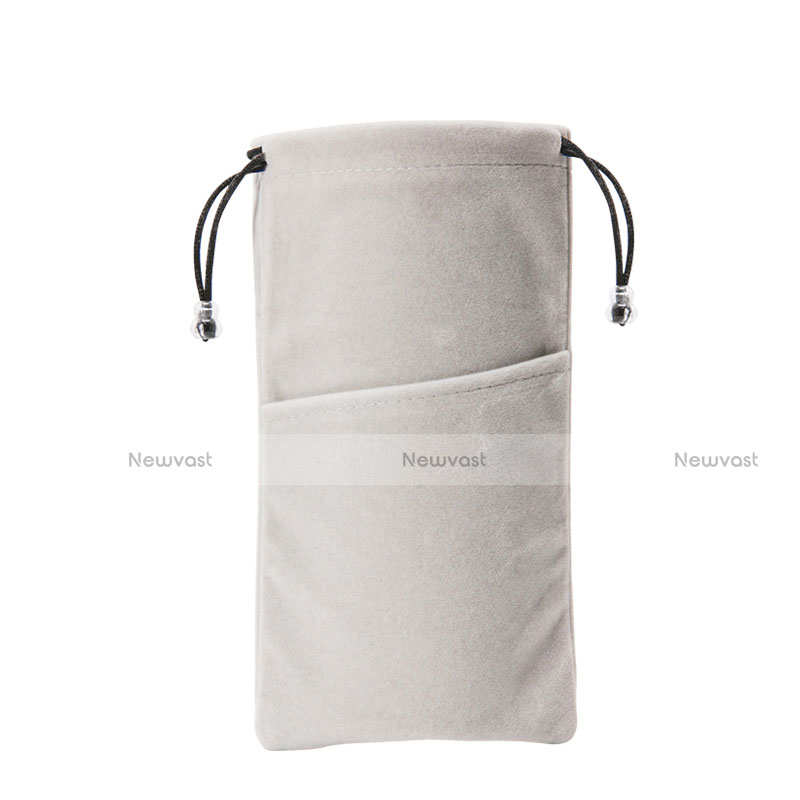 Universal Sleeve Velvet Bag Slip Cover K02 Gray