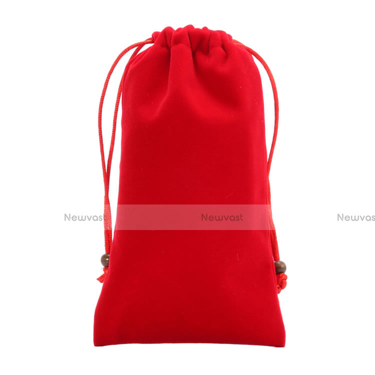 Universal Sleeve Velvet Bag Slip Cover Red