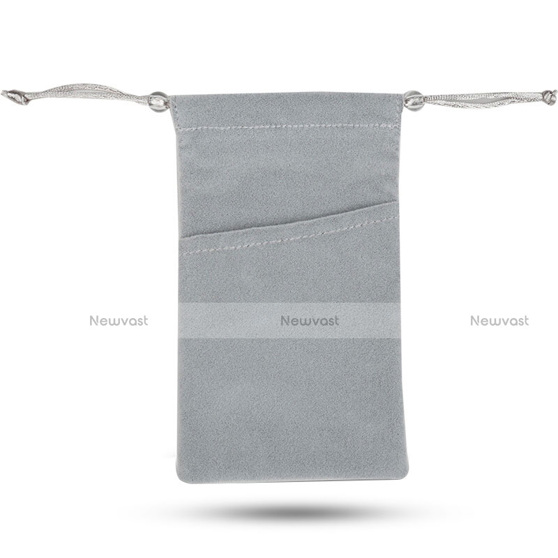 Universal Sleeve Velvet Bag Slip Pouch Tow Pocket Gray