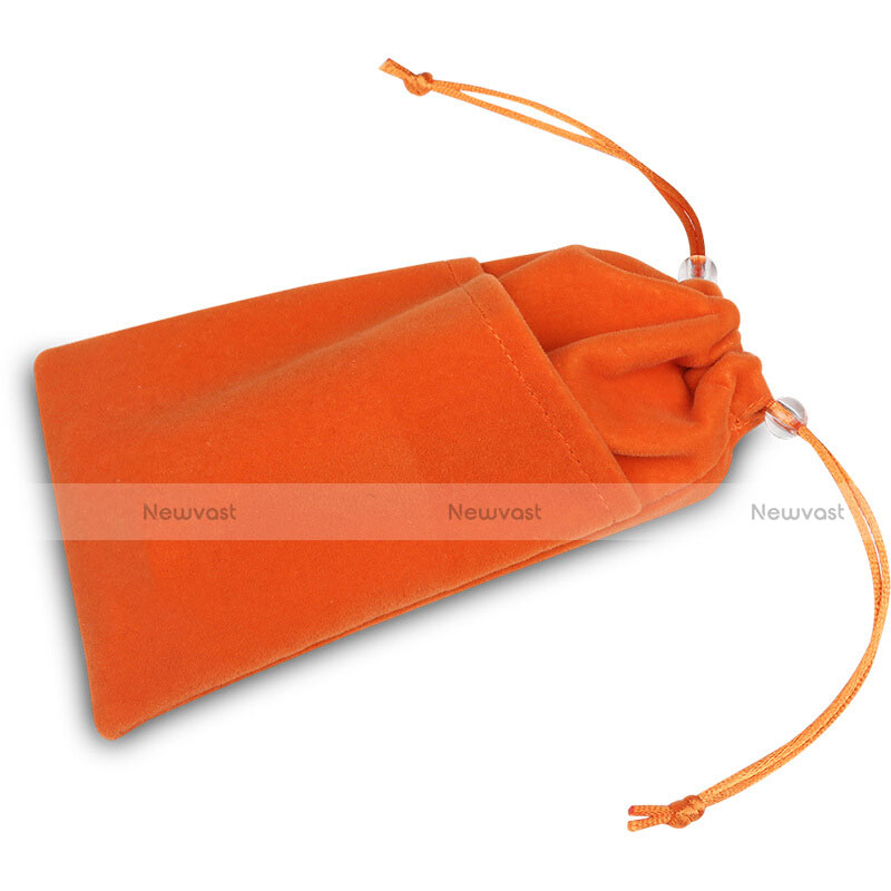 Universal Sleeve Velvet Bag Slip Pouch Tow Pocket Orange