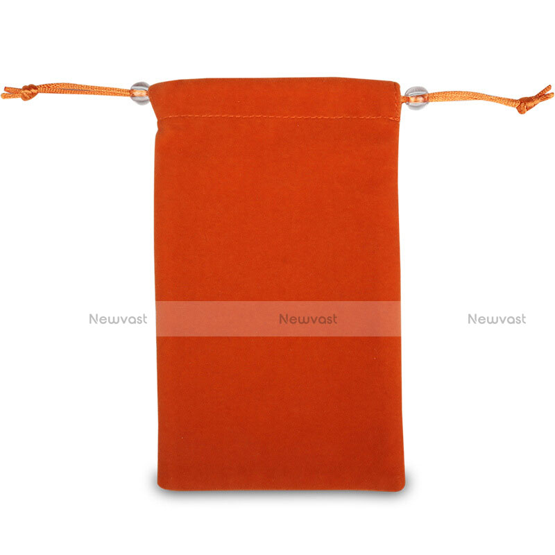Universal Sleeve Velvet Bag Slip Pouch Tow Pocket Orange