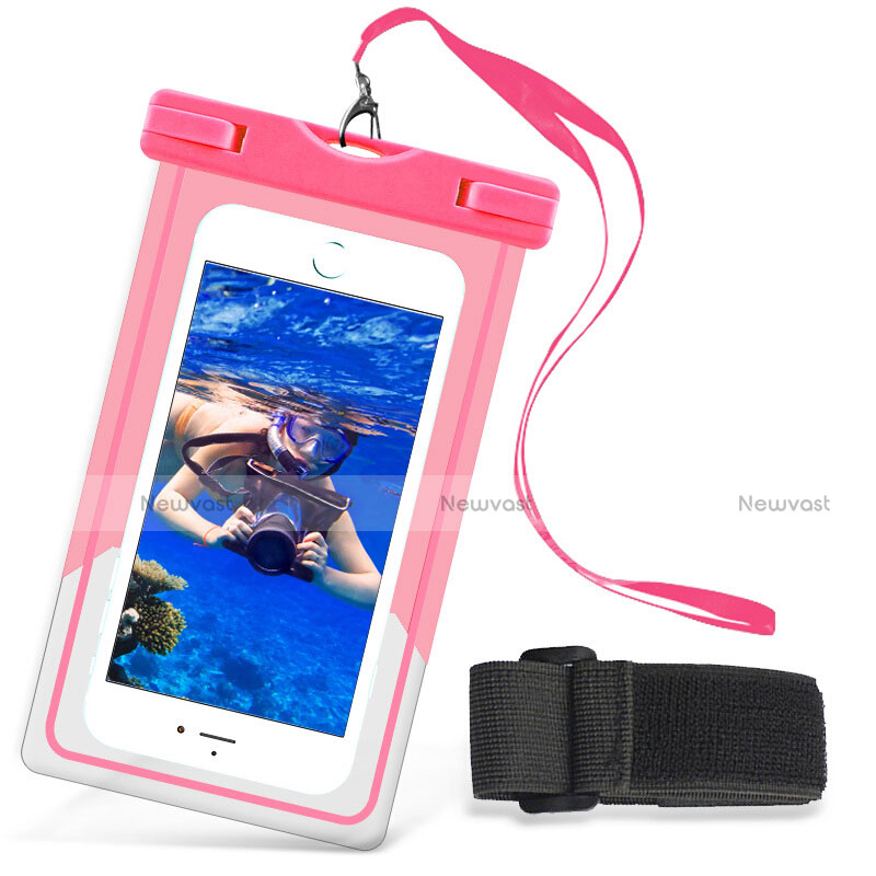 Universal Waterproof Case Dry Bag Underwater Shell W03 Pink