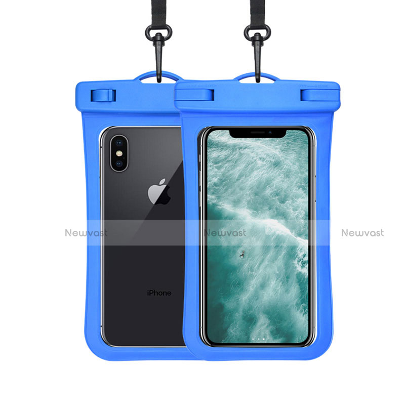 Universal Waterproof Cover Dry Bag Underwater Pouch W07 Blue