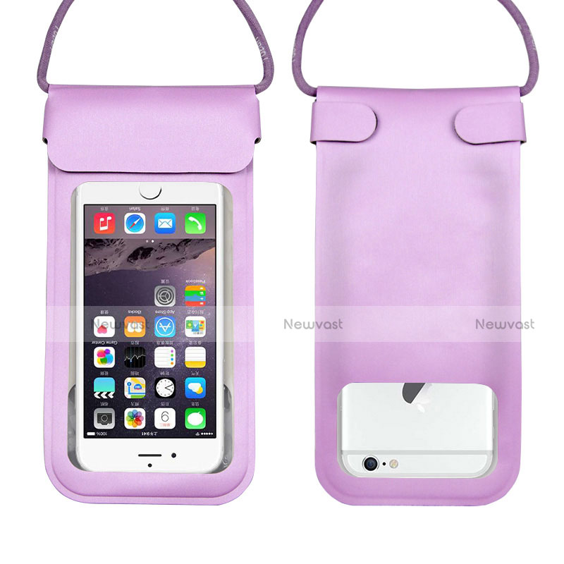 Universal Waterproof Cover Dry Bag Underwater Pouch W10 Purple