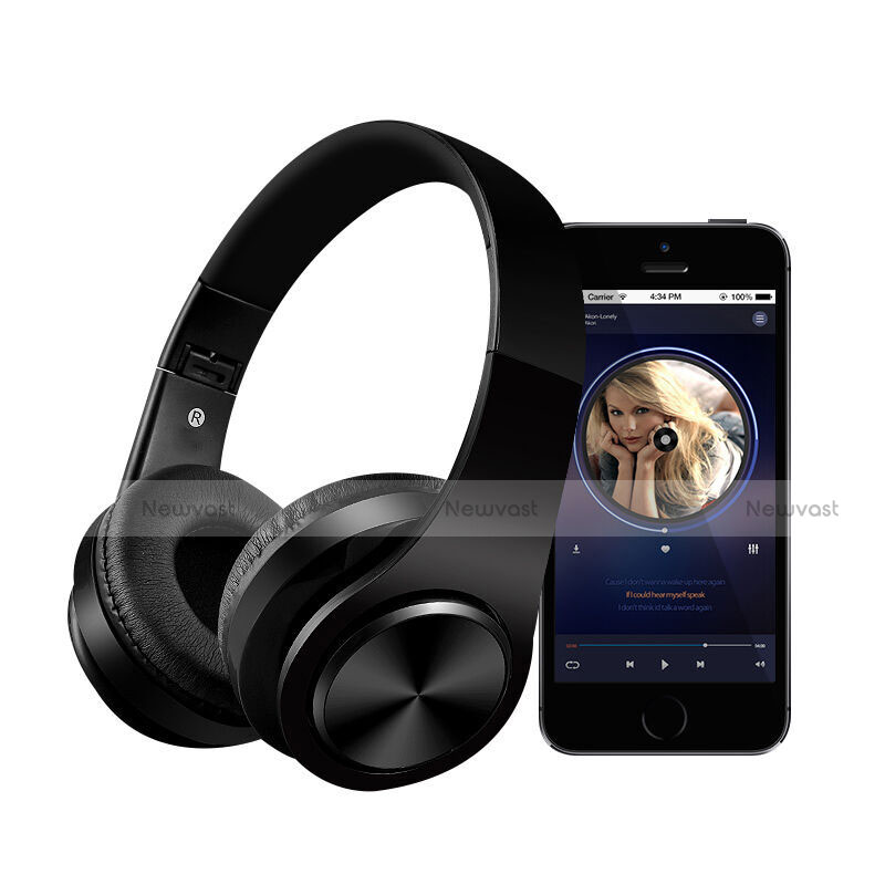 Wireless Bluetooth Foldable Sports Stereo Headphone Headset H76 Black