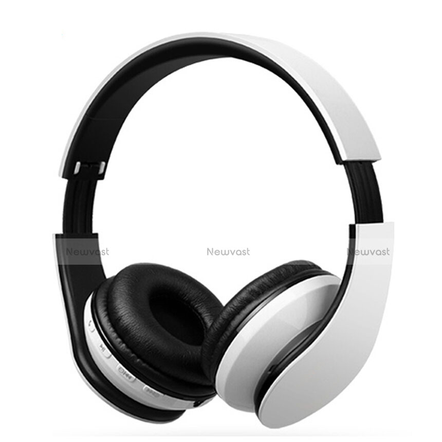 Wireless Bluetooth Foldable Sports Stereo Headset Headphone H74 White