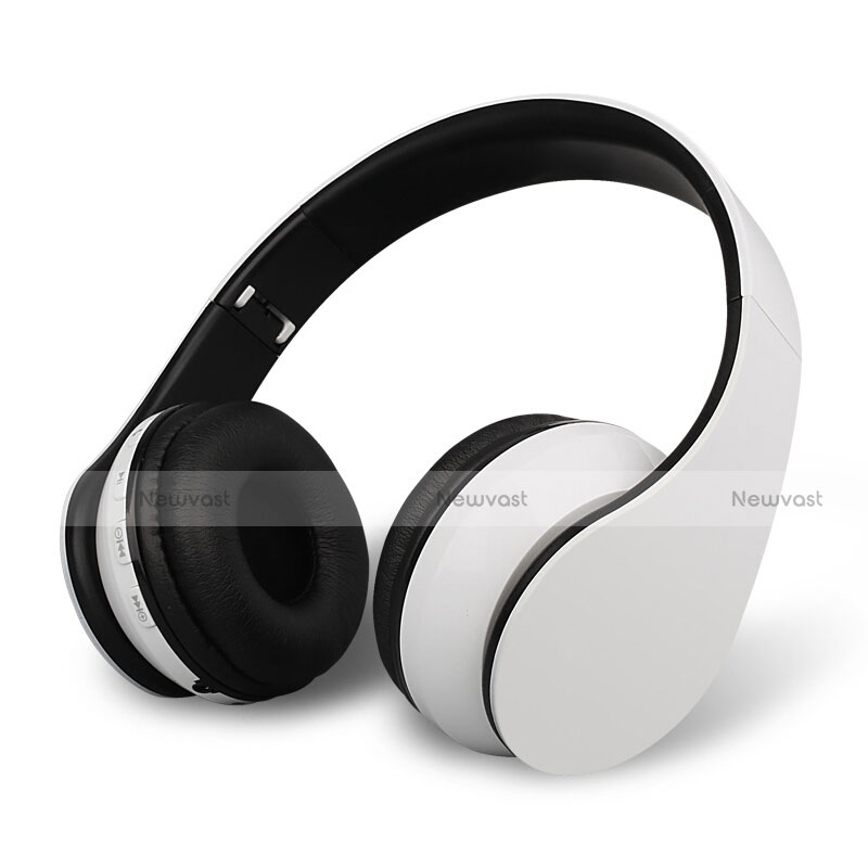 Wireless Bluetooth Foldable Sports Stereo Headset Headphone H74 White